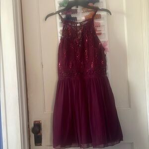 Elegant Burgundy  Dress